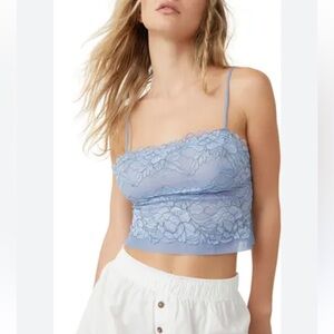 NWT Intimately Free People Double Date lace crop cami women’s sz S